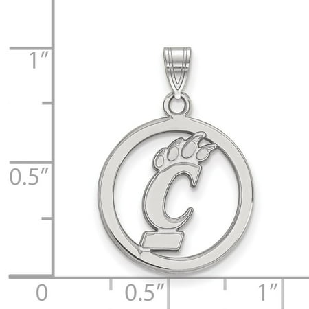 25mm x 18mm 925 Sterling Silver Yellow Gold-Plated Official University of Cincinnati Large Pendant Charm